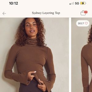 ISO FREE PPL SYDNEY LAYERING TOP IN BROWN M OR L